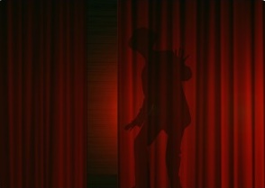 image people  just behind the curtain